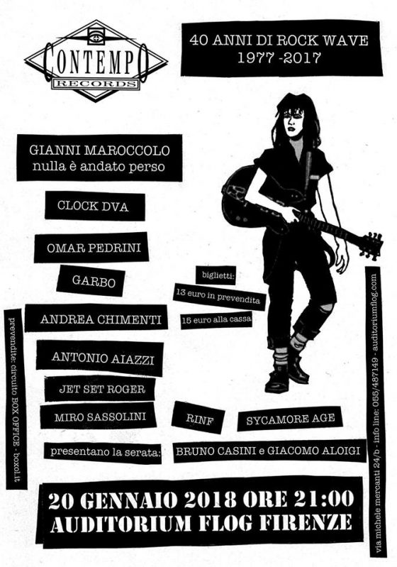 Contempo 40th Party! Sabato 20 gennaio alla Flog di Firenze