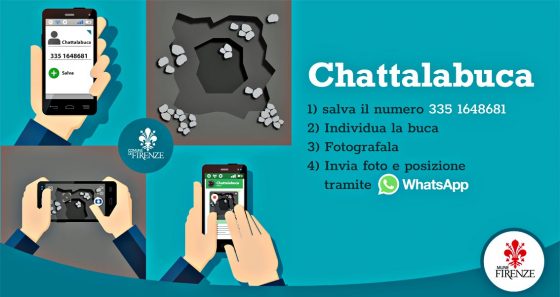 Chattalabuca, App di ComuneFi per segnalare le buche