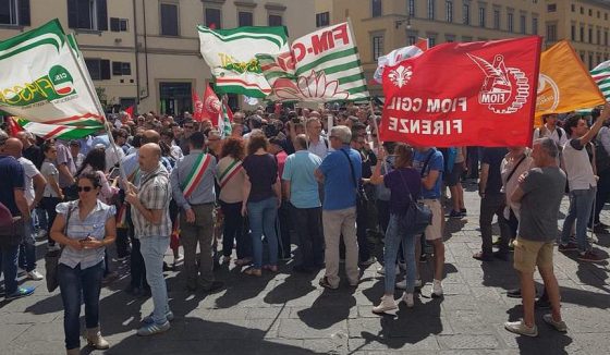 Figline: in 5 mila ieri alla manifestazione per la Bekaert
