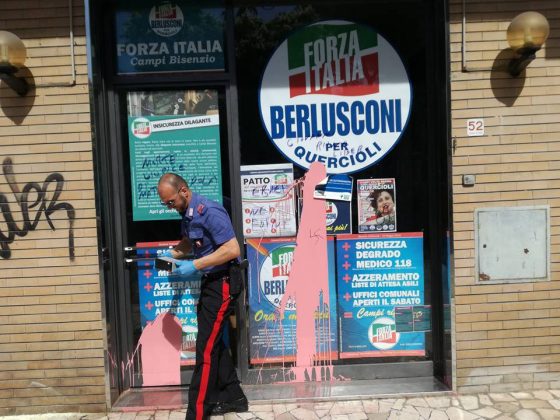 Amministrative: nuovo atto vandalico contro sede FI a Campi Bisenzio