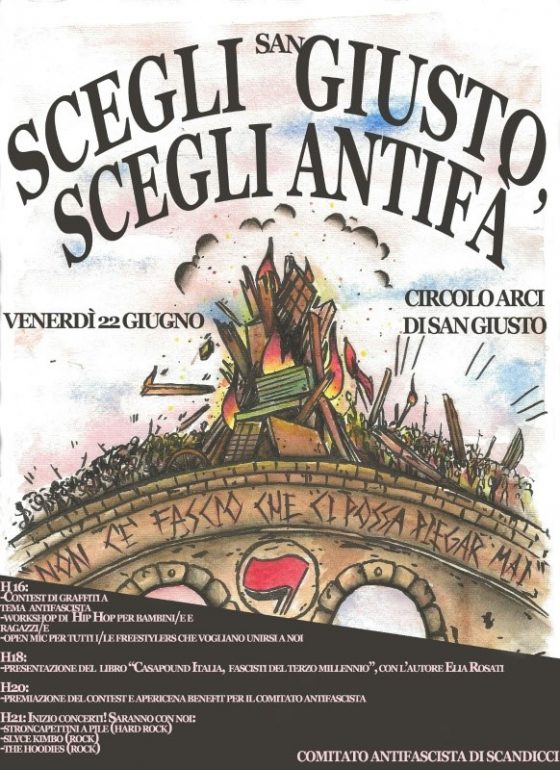 Giornata Antifascista al Circolo Arci di San Giusto: insieme contro la paura e l’isolamento