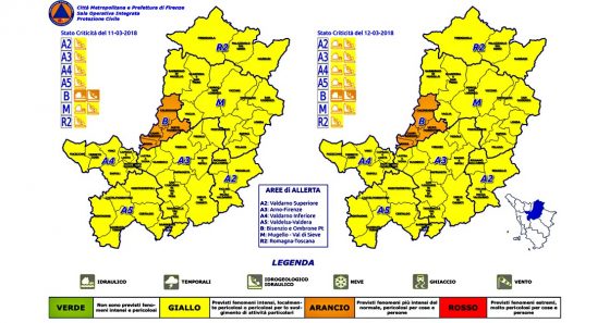 ALLERTA ARANCIO per rischio idraulico