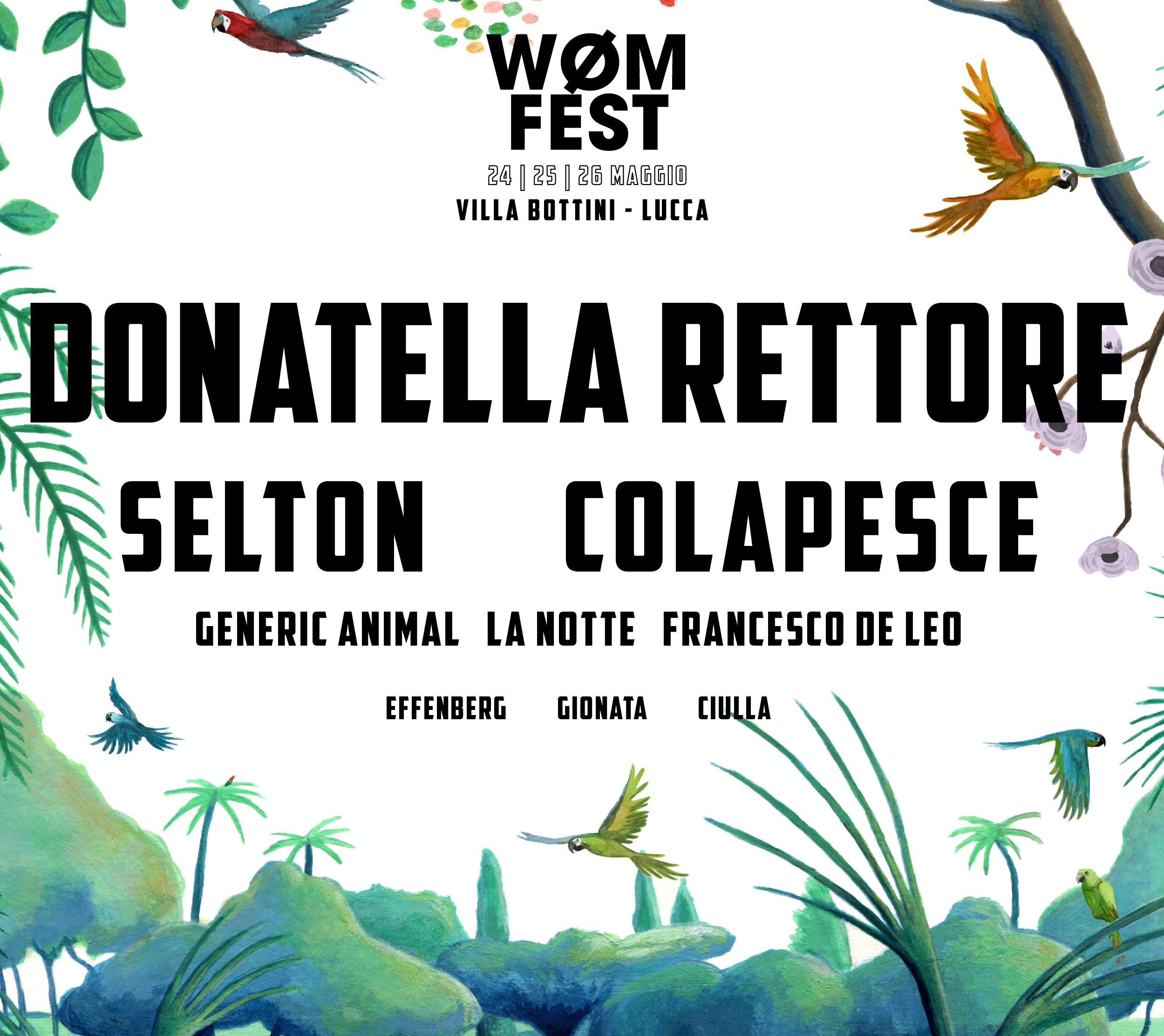Seconda edizione  del WØM FEST  a Lucca dal 24 al 26 maggio