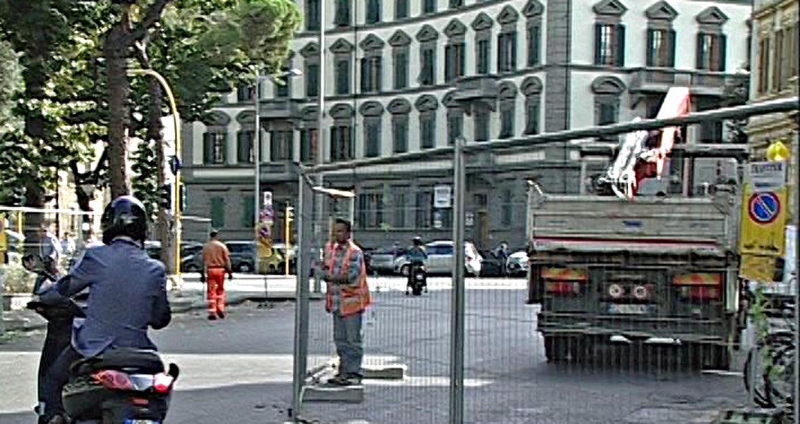 cantiere in viale REdi