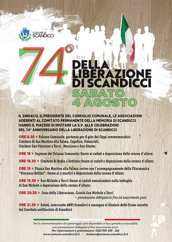 Il 4 agosto è l’anniversario della liberazione di Scandicci