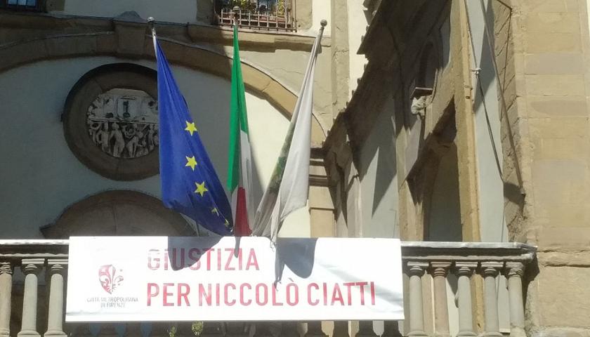 striscione per Niccolò Ciatti