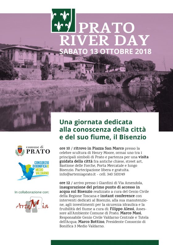 Prato: sabato 13 ottobre sarà il River Day 2018