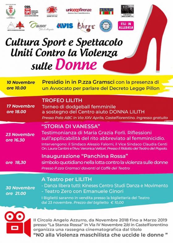 Cultura, sport e spettacolo per denunciare la violenza contro le donne