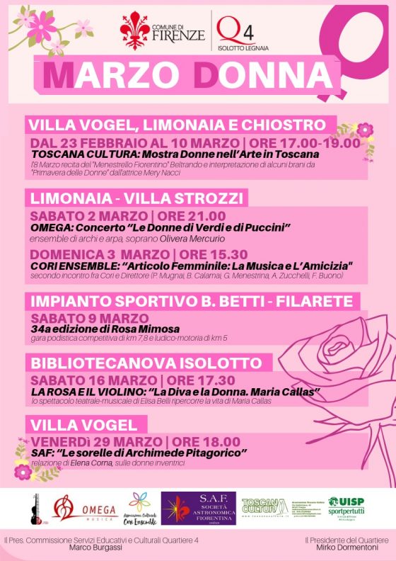 Firenze: “Marzo Donna” al Quartiere 4