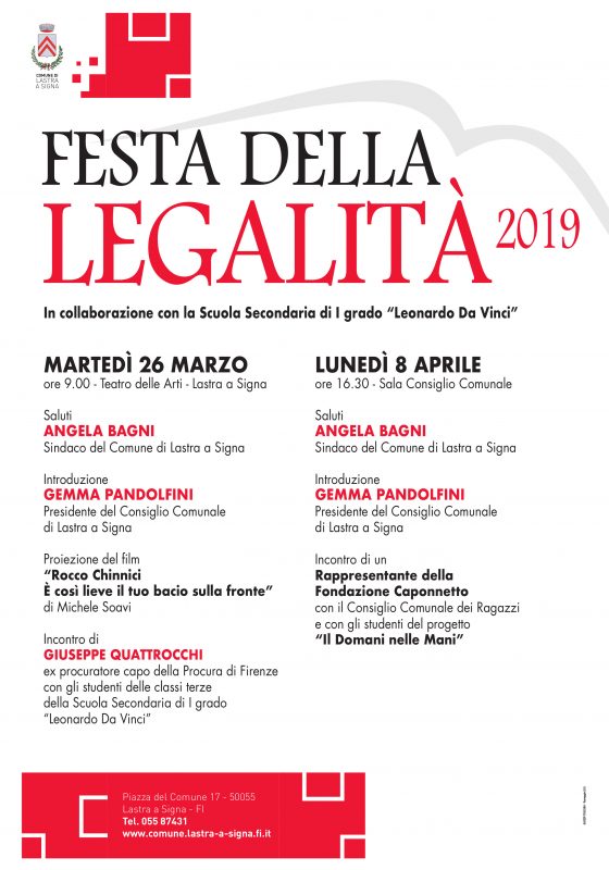 Lastra a Signa: Festa della legalità in ricordo vittime mafie