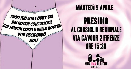 Firenze, protesta ‘Non una di meno’ di fronte Consiglio Regionale