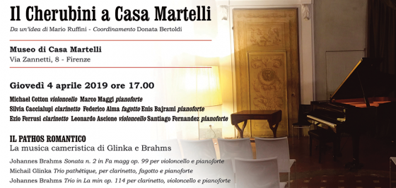Il Cherubini a Casa Martelli. Il Pathos romantico. La musica da camera di Glinka e Brahms
