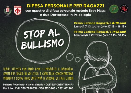 Castelfiorentino: contro il bullismo un corso di autodifesa personale per bambini e ragazzi