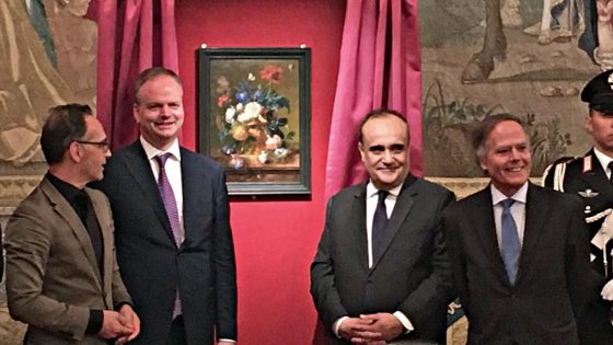 Vaso Fiori, Moavero: “Quadro tornato con europeismo dei fatti”