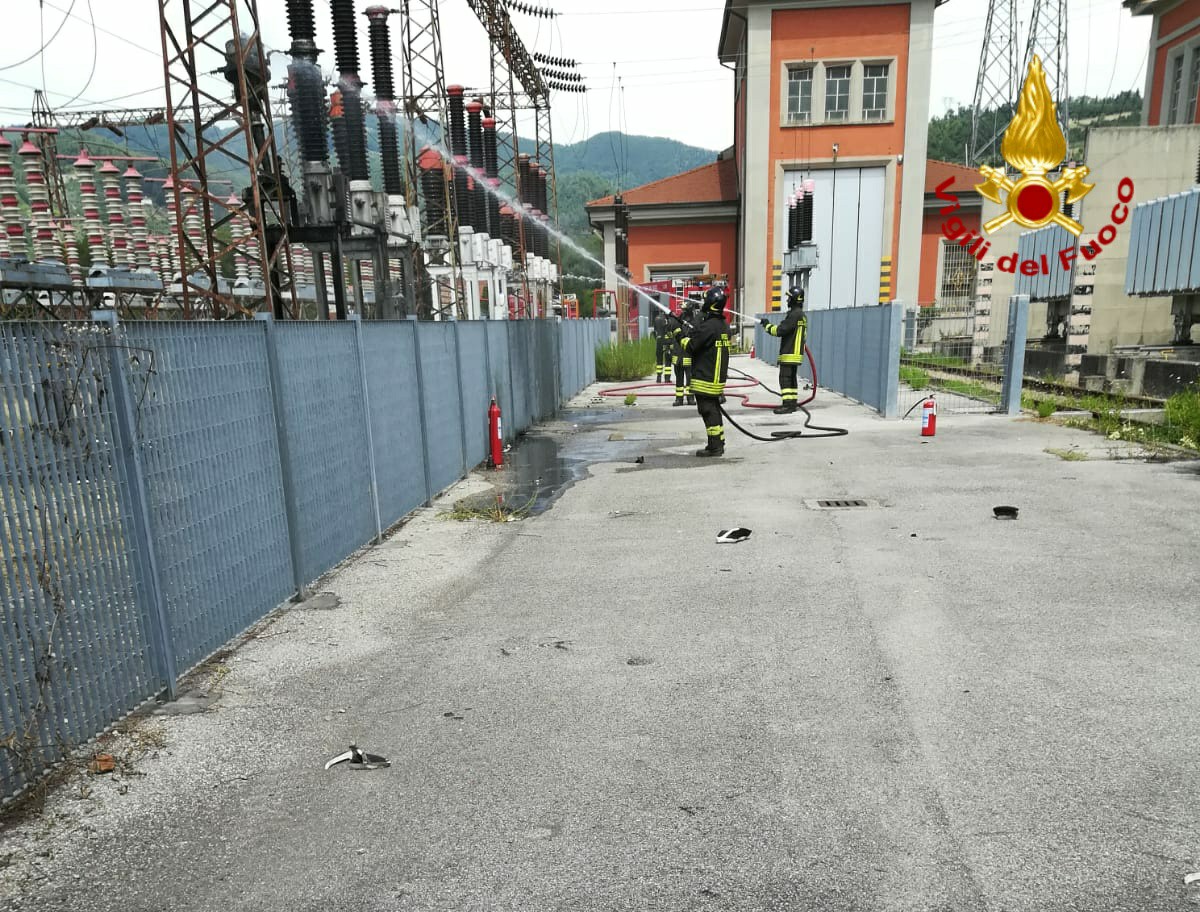 Incendio centrale Vaiano