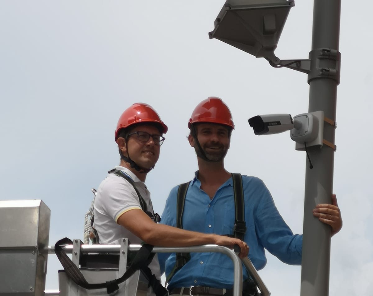 Nardella e Vannuci sull'elevatore