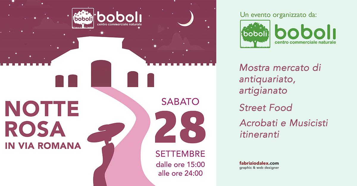 Notte Rosa stasera in via Romana, bancarelle, musica e mostre