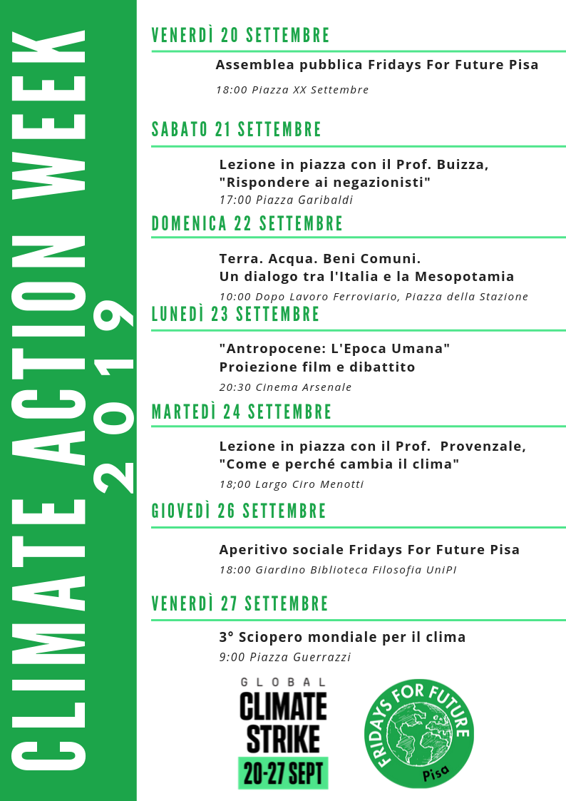 Pisa, Fridays for Future lancia la Climate Action Week