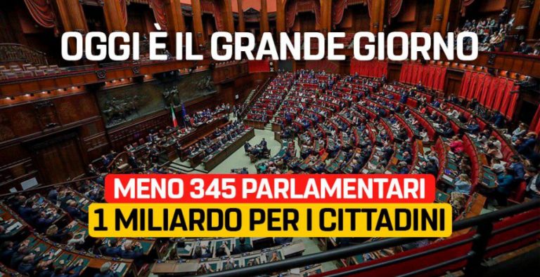 M5S sono da sempre favorevoli al taglio dei parlamentari