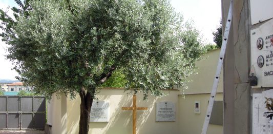 la tomba di Don Giulio Facibeni al cimitero di Rifredi