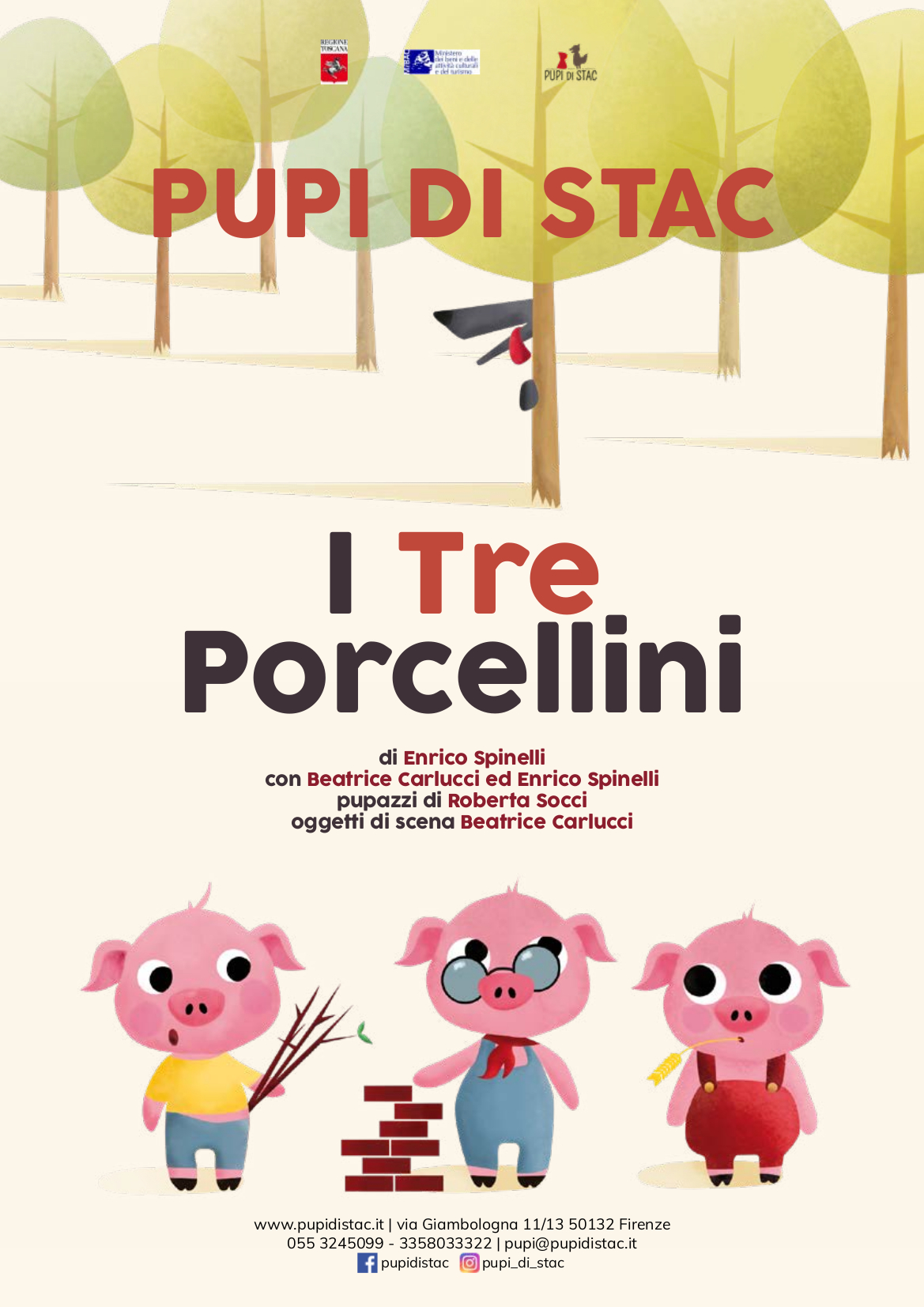 i Pupi di Stac in scena domani con “I tre porcellini”