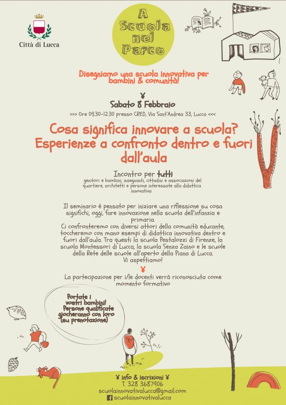 Lucca:  “A scuola nel parco”, ciclo di incontri dedicati all’istruzione