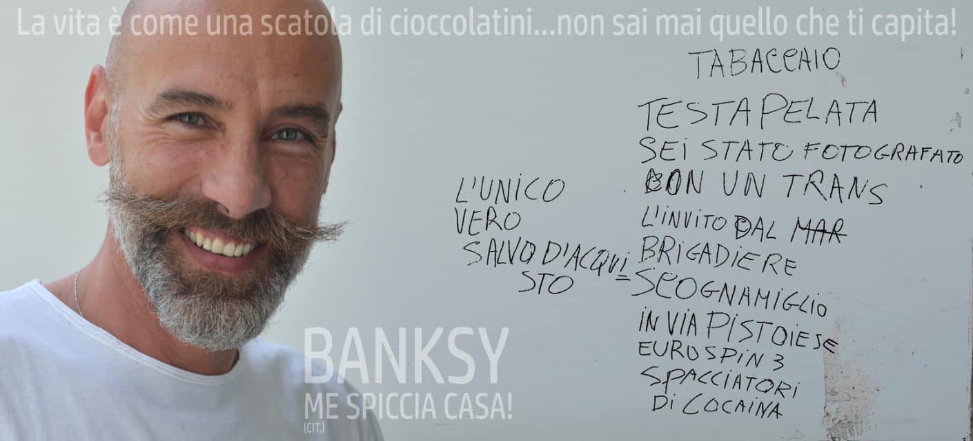 La scritta contro Andrea Ciulli