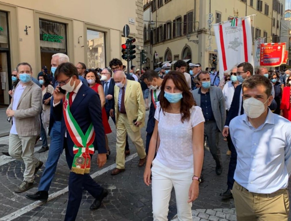 Susanna Ceccardi alla Festa della libarazione di Frienze