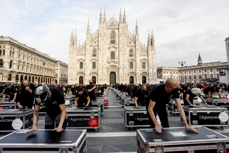 Manifestazione Bauli in Piazza lavoratori dello spettacolo