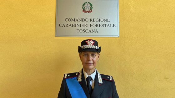 Marina Marinelli, al Comando Carabinieri Forestali Toscana