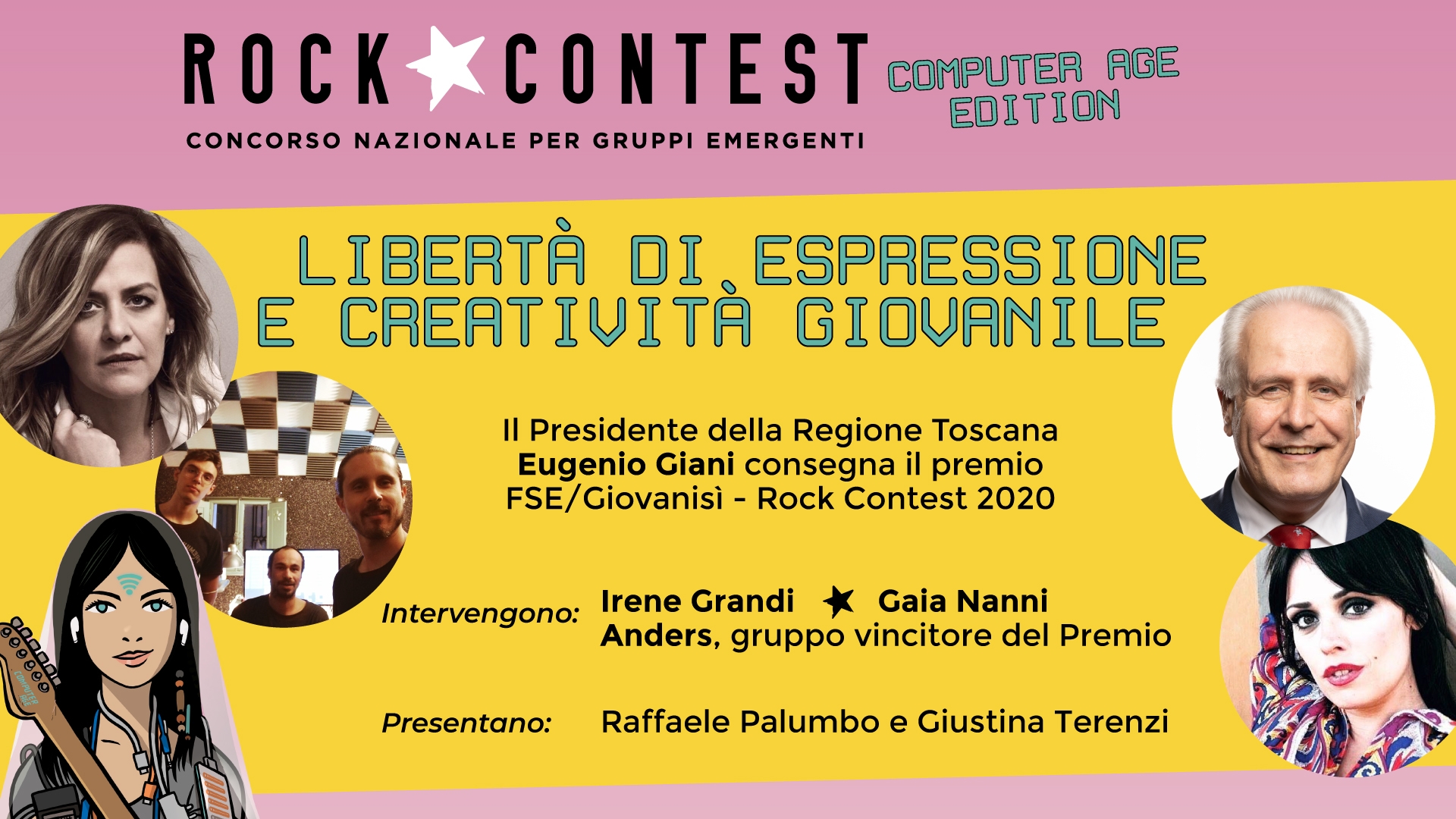 Rock Contest 2020, Giani consegnerà premio FSE/GiovaniSì agli Anders