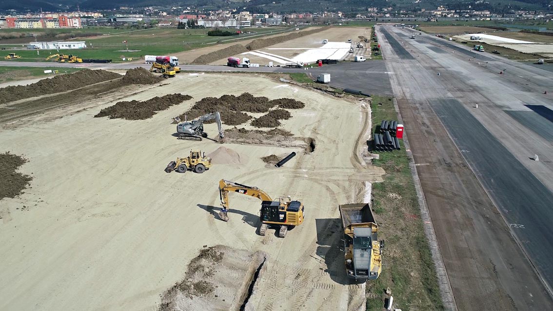Sopralluogo stato avanzamento lavori pista Aeroporto