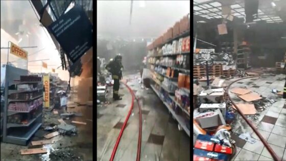 Coop, incendio sotto controllo ma “I residenti sono invitati a chiudere le finestre e a non esporsi ai fumi”