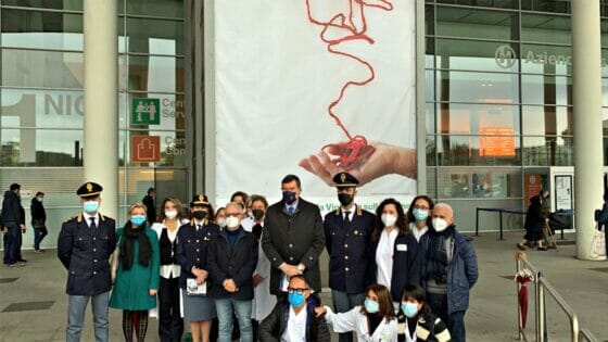 🎧 Careggi, inaugurato il banner dedicato a “Non una di meno”