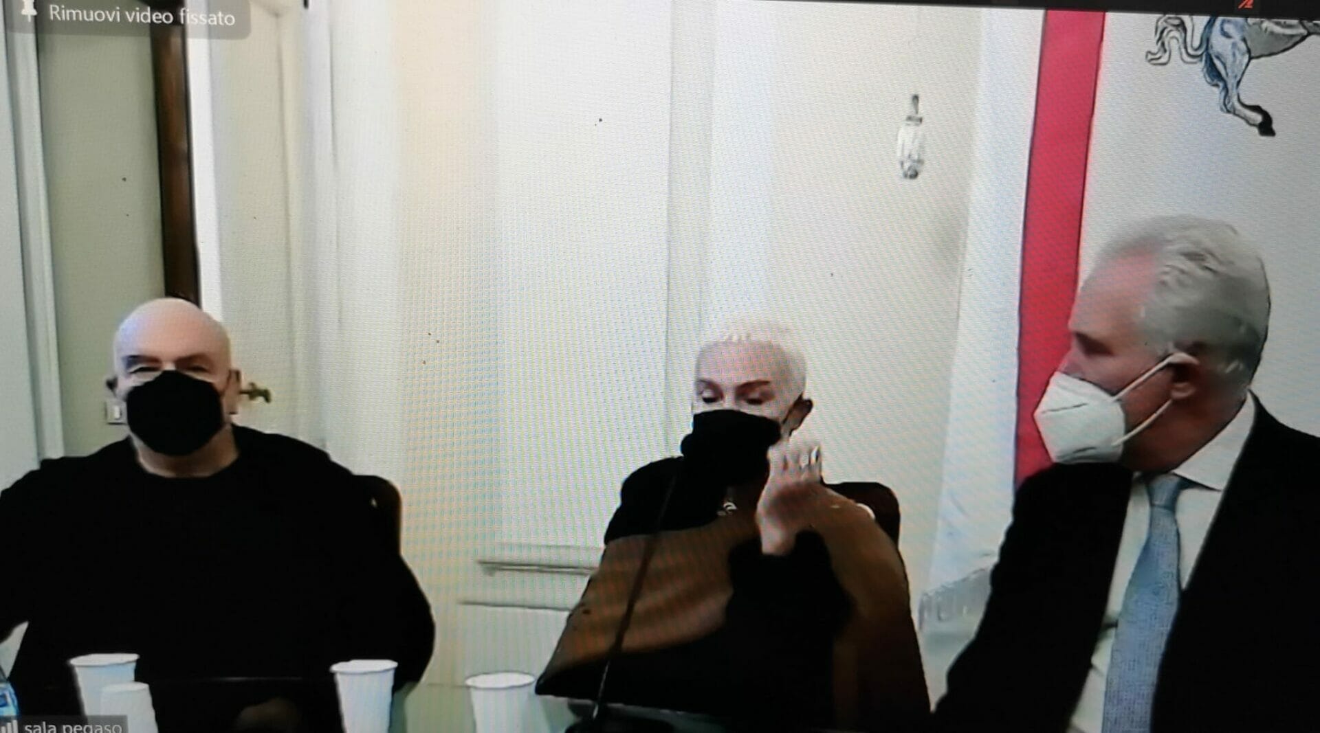 I coniugi Fuksas con Eugenio Giani