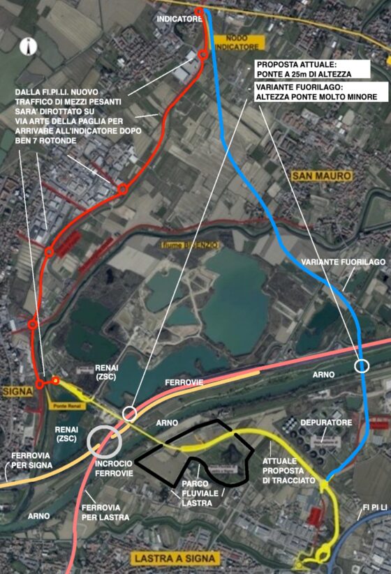 🎧Lastra a Signa: il nuovo ponte sull’Arno ‘non s’ha da fare’. La denuncia di Italia Nostra e Legambiente