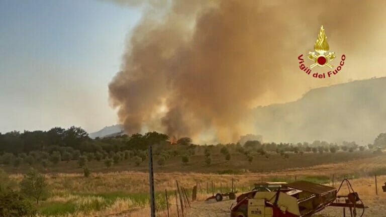 Pieve a Nievole: incendio in oliveto, 5 feriti, 2 gravi