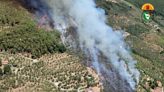 Un incendio a Lucignano ed un altro a Vicopisano