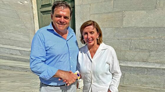 Nancy Pelosi in visita a Pietrasanta