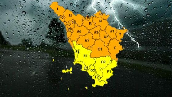 Codice arancione per forti temporali e rischio idrogeologico