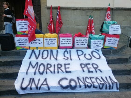 “Non si può morire per una consegna”, a Firenze il presidio per Sebastian Galassi