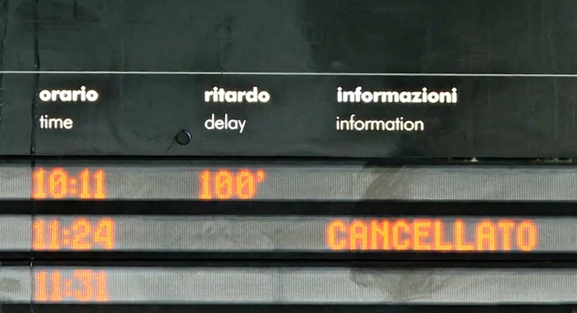 Treni: disagi anche a Firenze per un disagio sulla linea a Roma sciopero