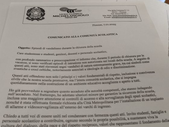 Svastiche al Michelangiolo, Funaro: segnale preoccupante