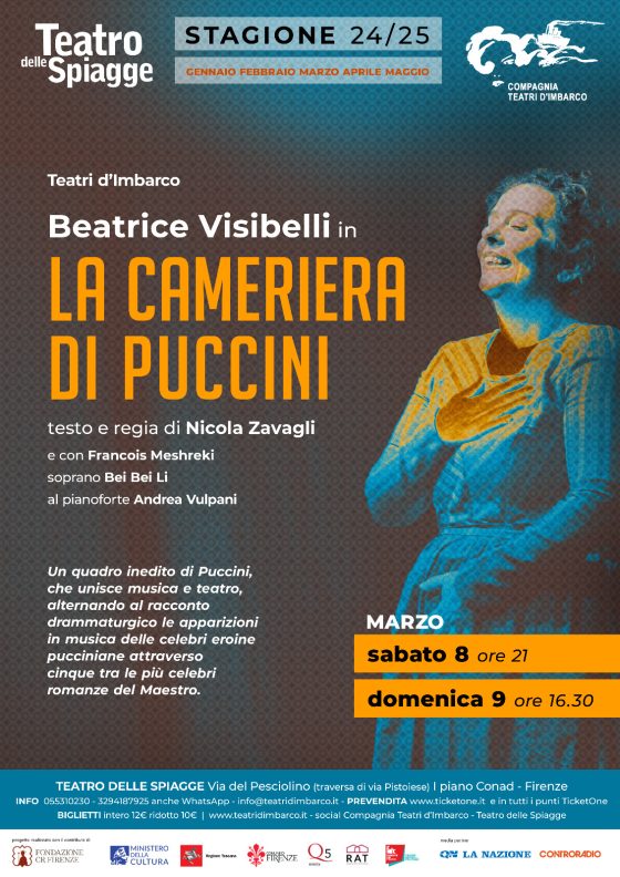 “LA CAMERIERA DI PUCCINI” al Teatro delle Spiagge. L’intervista a Beatrice Visibelli