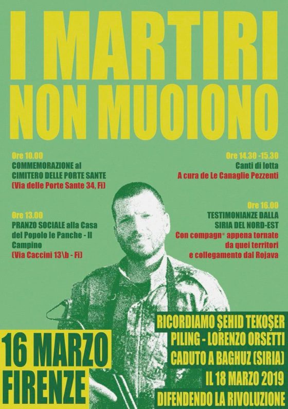In memoria di Orso: i martiri non muoiono