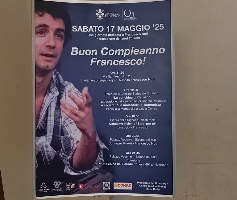 🎧 Francesco Nuti:  premio e eventi a Firenze per i 70 anni  dalla nascita 