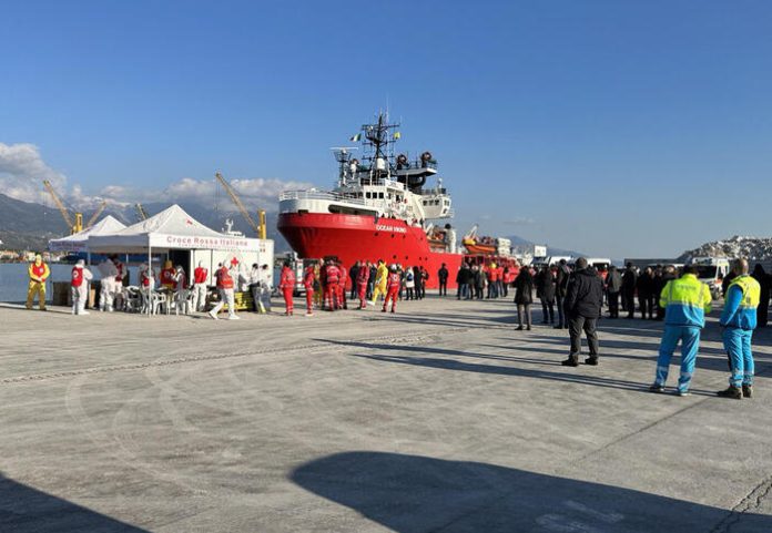 Ocean Viking ship docks in Italy with 95 migrants onboard