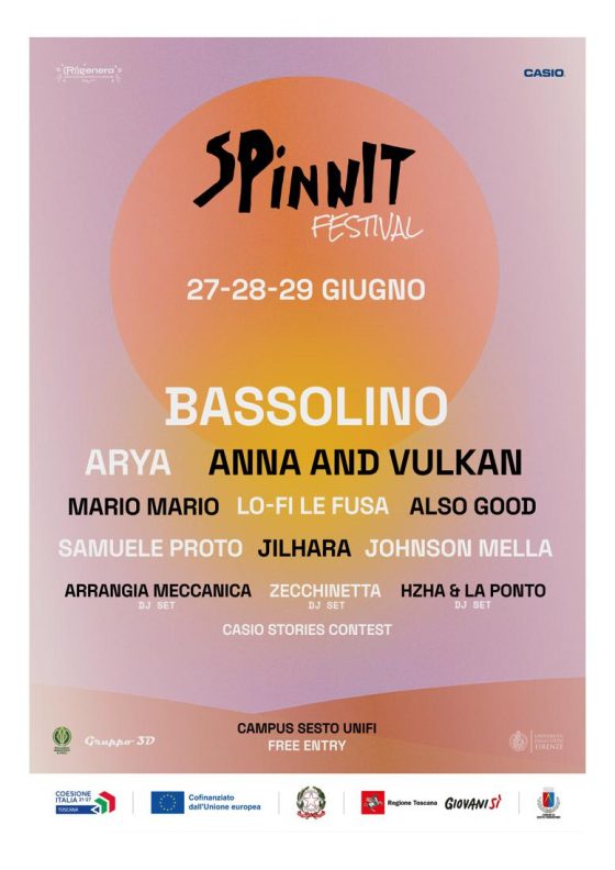 Spinnit Festival: 27, 28, 29 giugno a Sesto Fiorentino.