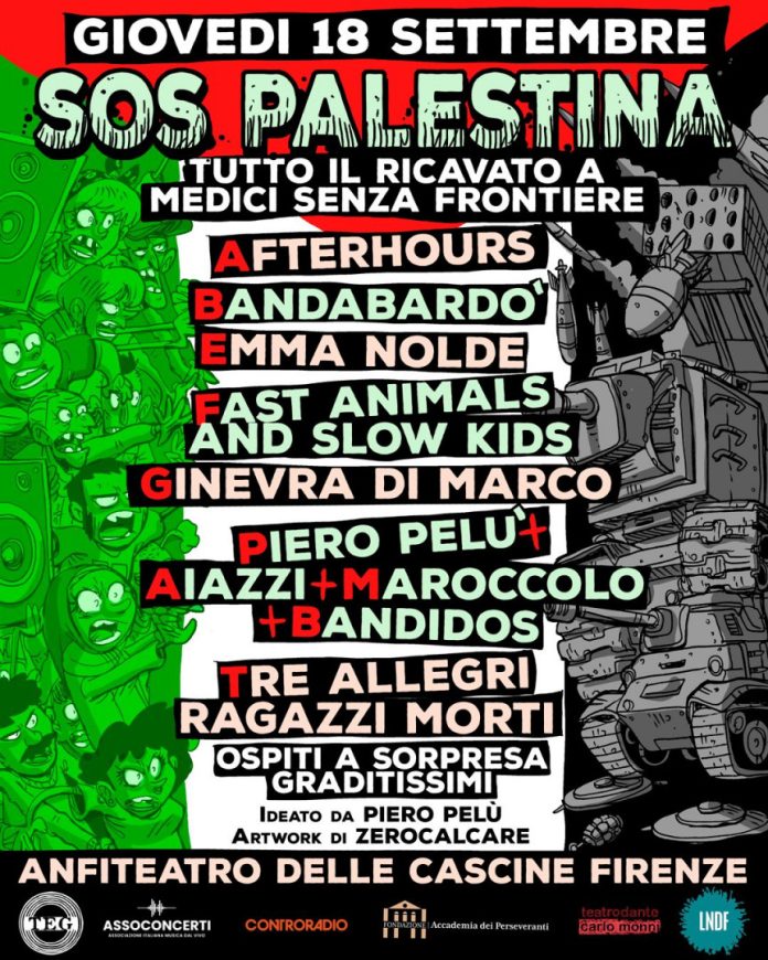 S.O.S. Palestina! Il grande evento ideato da Piero Pelù