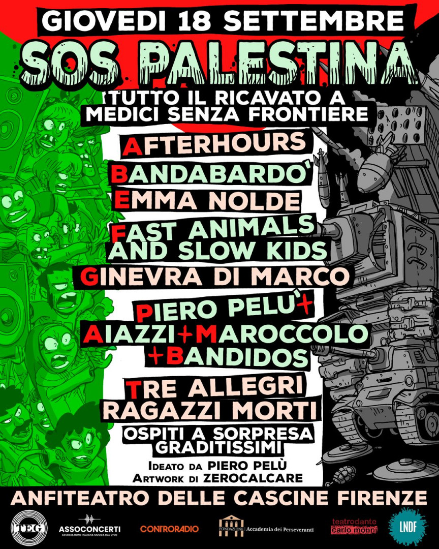 S.O.S. Palestina! Il grande evento ideato da Piero Pelù